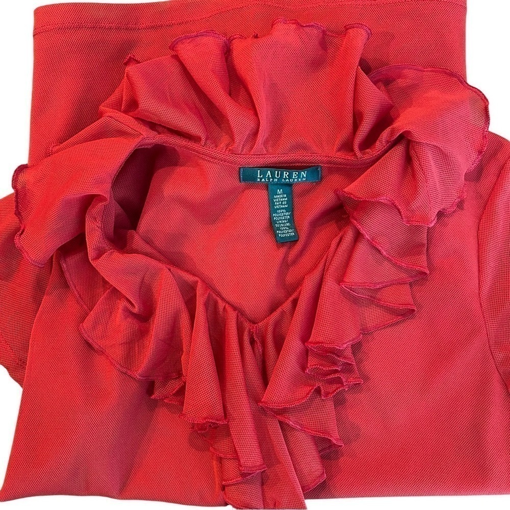 Lauren Ralph Lauren Ruffle Blouse - Size M - Picture 4 of 7